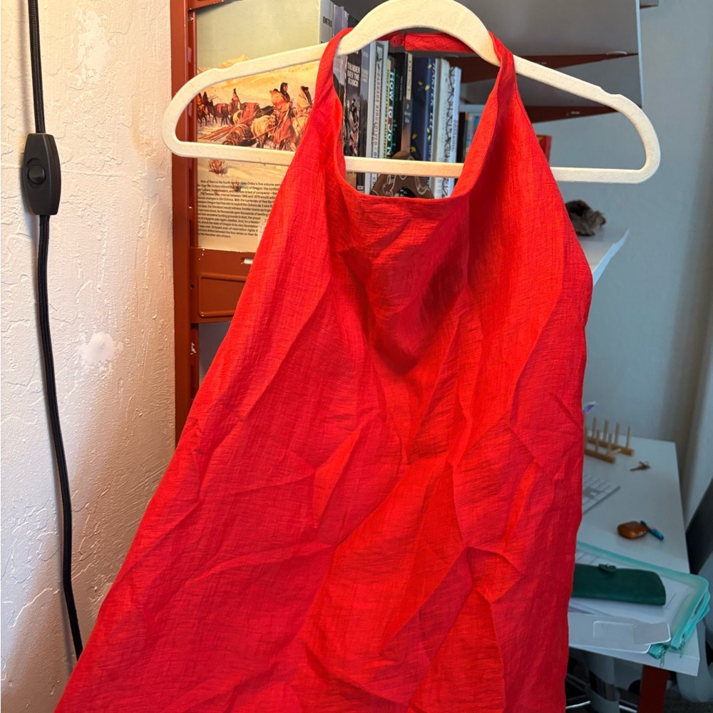 Massimo Dutti Red Halter Top